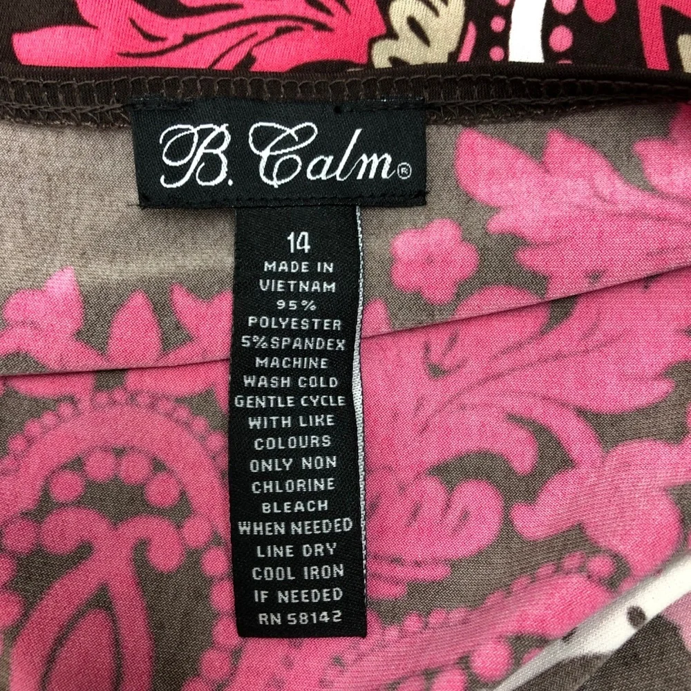 B. Calm Floral Tunic Dress Size 14